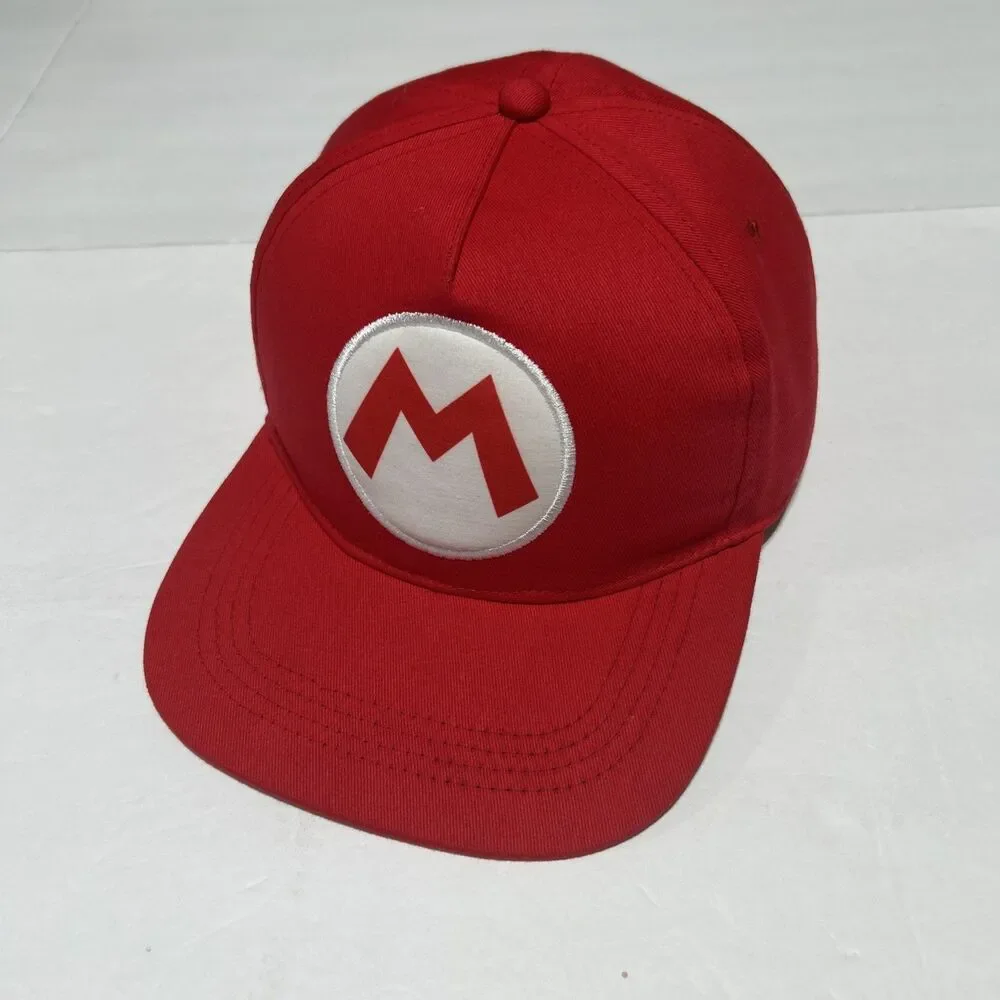 Super Mario Hat Snap Back Embroidered Patch Gamer One Size Cap 2021